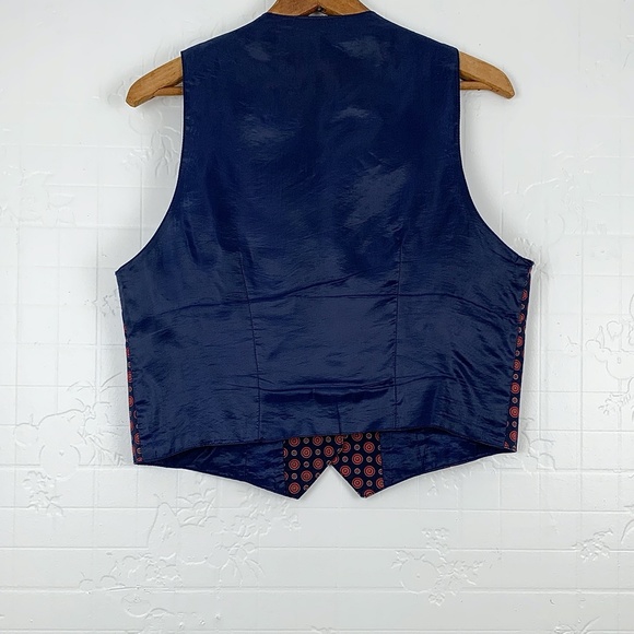 ◐ Vιnтage ◑ L.L. Bean Dapper Floral/Dotted Vest - Picture 2 of 3